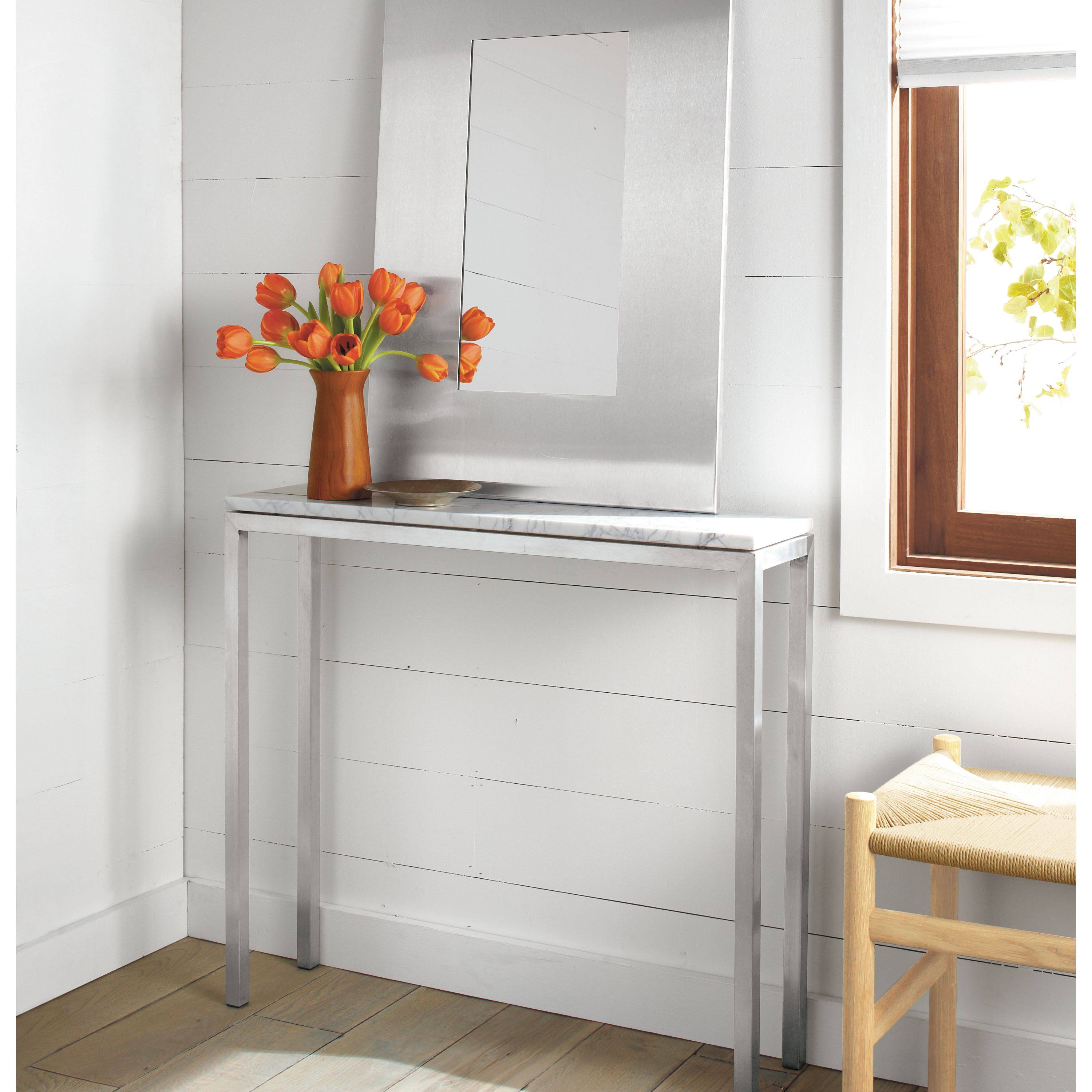 Grey Console Table with Quartz Top P248477