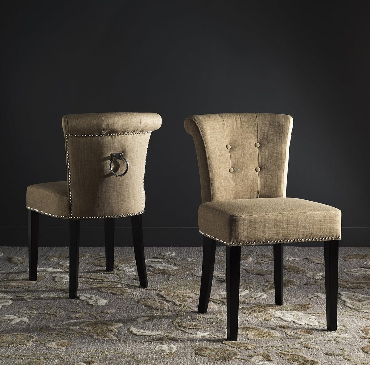 Charcoal Linen Dining Chair (Set of 2) M268295