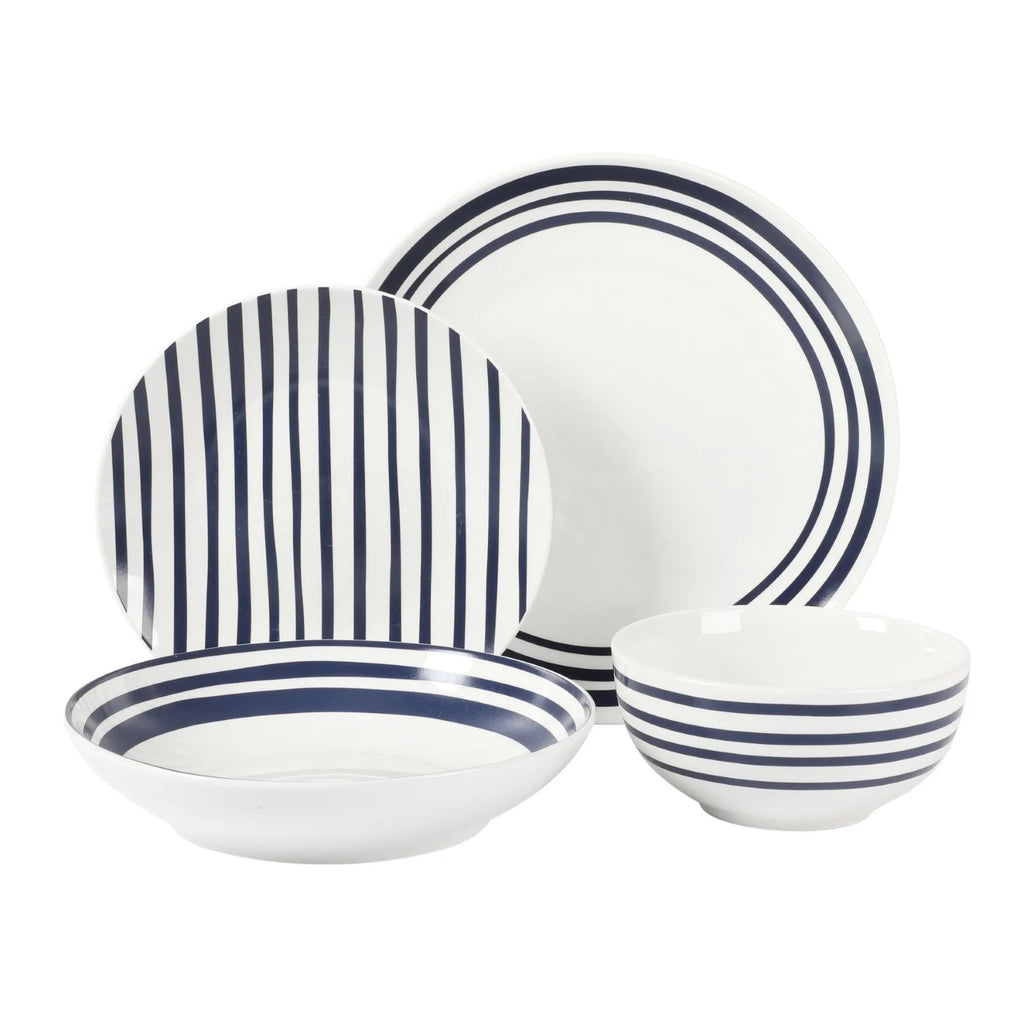 White and Blue Porcelain Dinnerware Set W92165