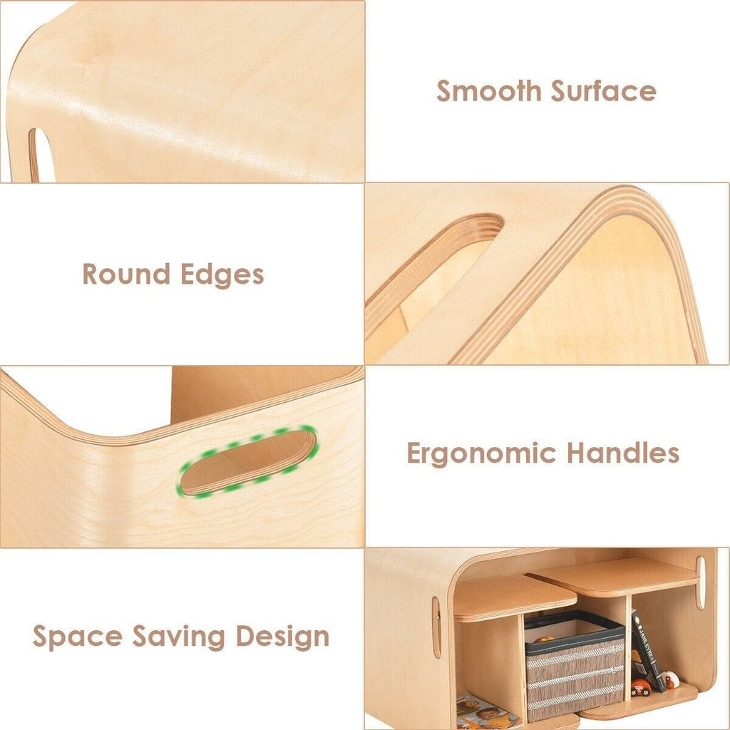 3 Piece Kids Wooden Table and Chair Set Q303