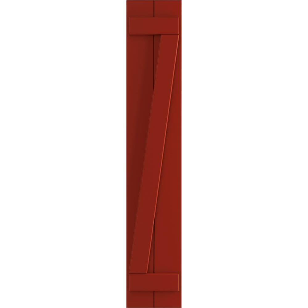 Fire Red PVC Board and Batten Shutters (Per Pair) J54180