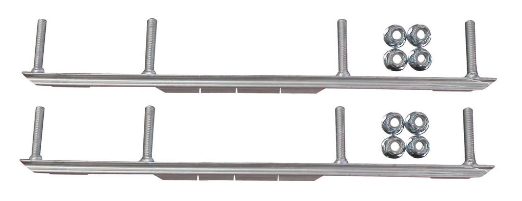 White Snowmobile Skis with 4.5" Shaper Bars Complete Kit T1706