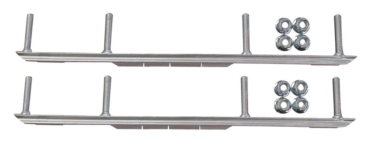 White Snowmobile Skis with 4.5" Shaper Bars Complete Kit T1706
