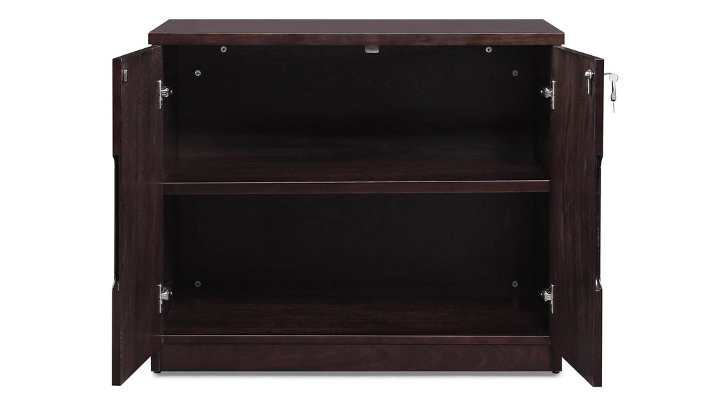 Dark Walnut 2 Door Storage Printer Cabinet T930