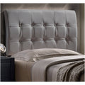 Gray Faux Leather Twin Headboard Frame T618