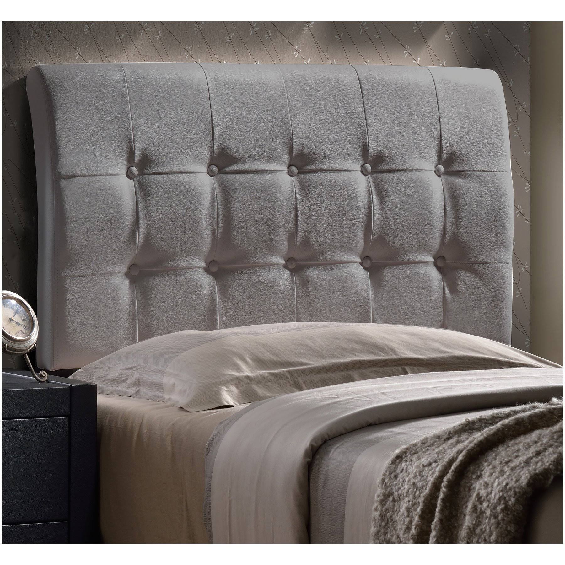 Gray Faux Leather Twin Headboard Frame T618