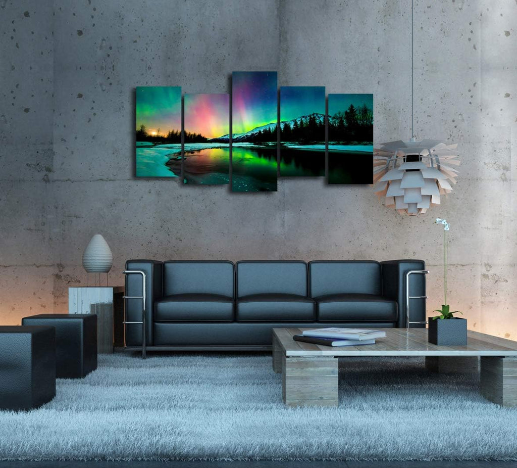 5 Pieces Stretched and Framed Canvas Wall Art Painting B1695