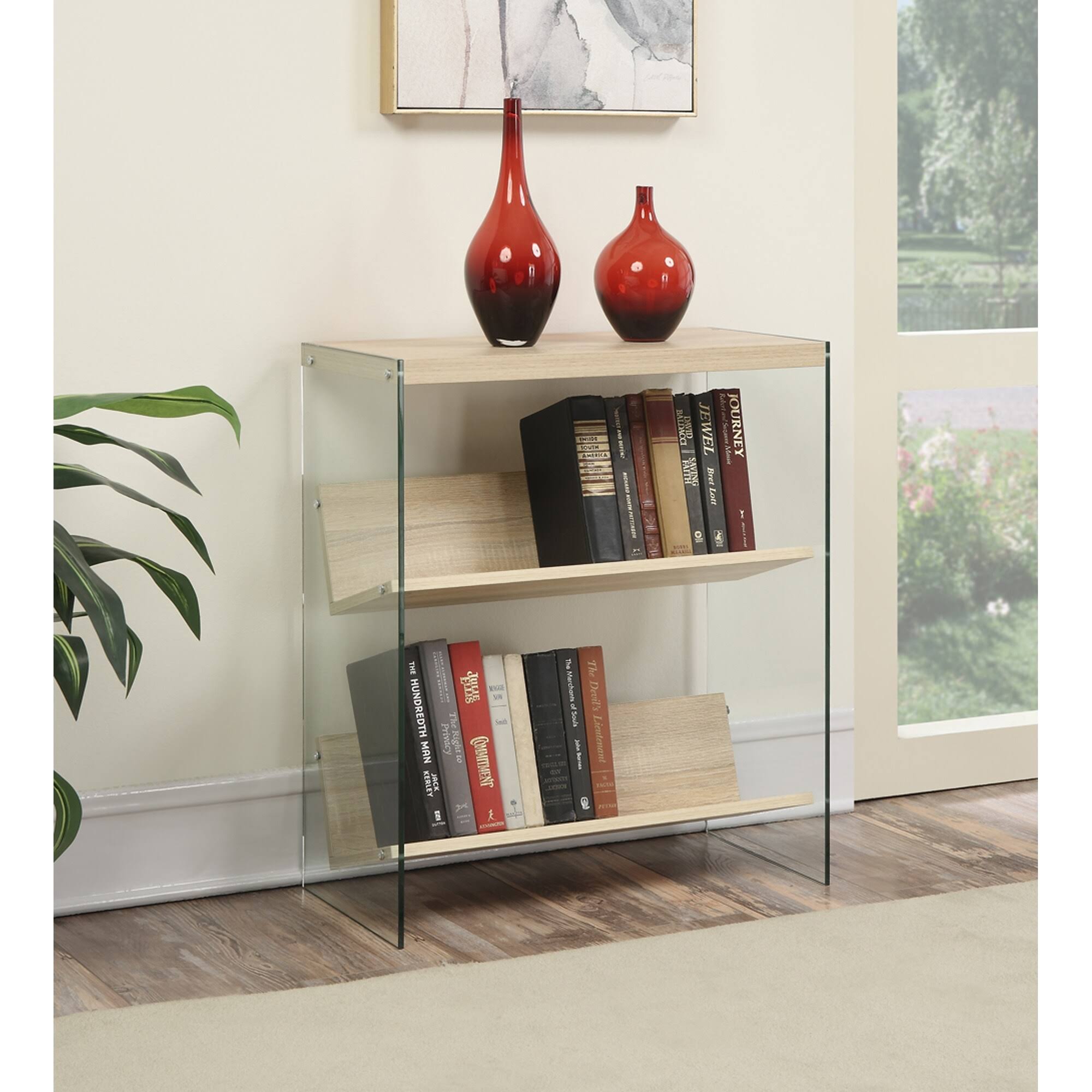 Glass/Wood Bookcase M4499