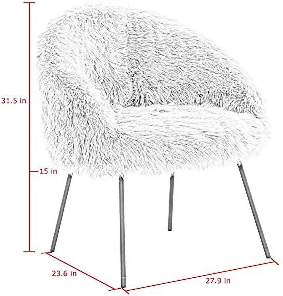 Rose Faux Fur Accent Chair L219