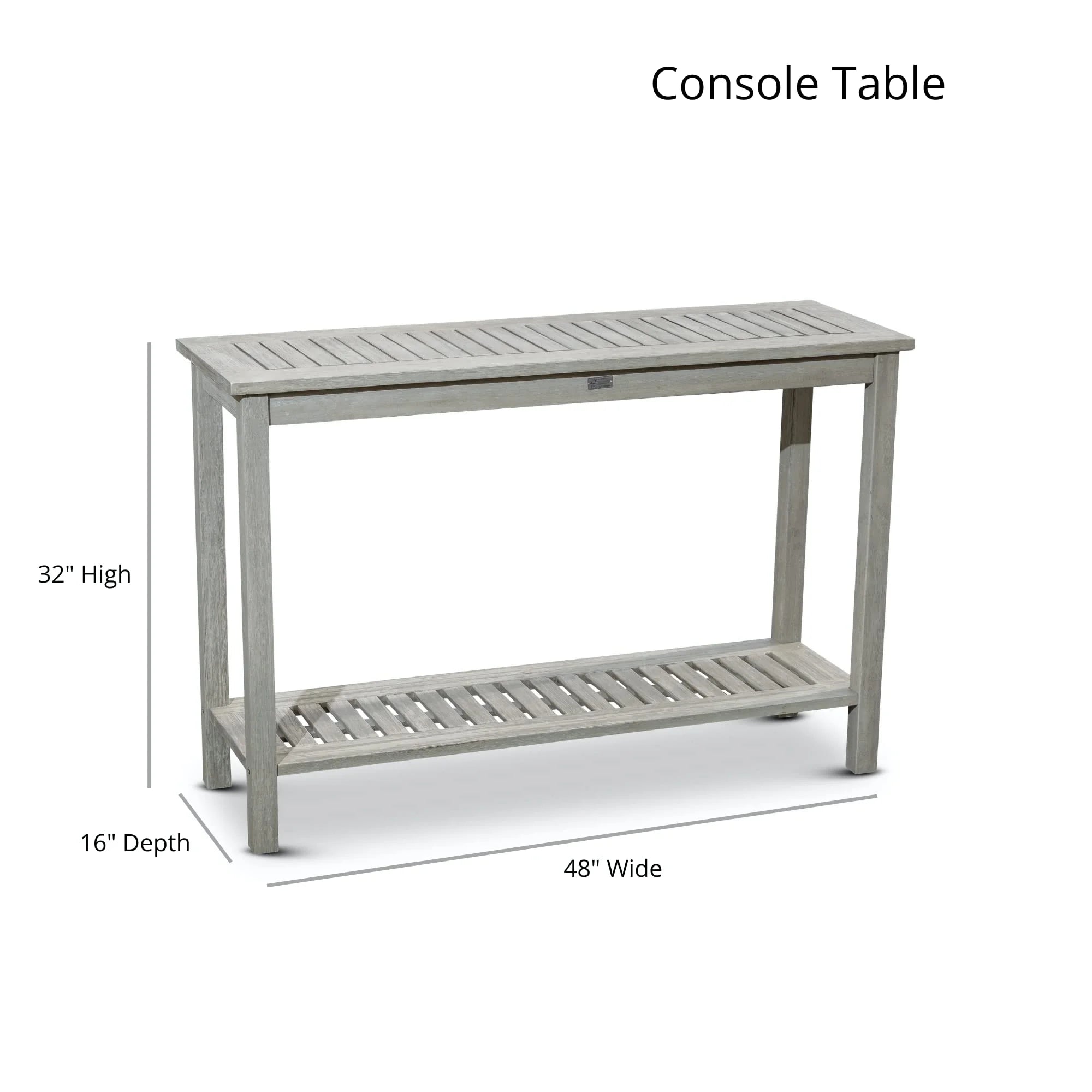 Silver Gray Eucalyptus Console Table Z42266