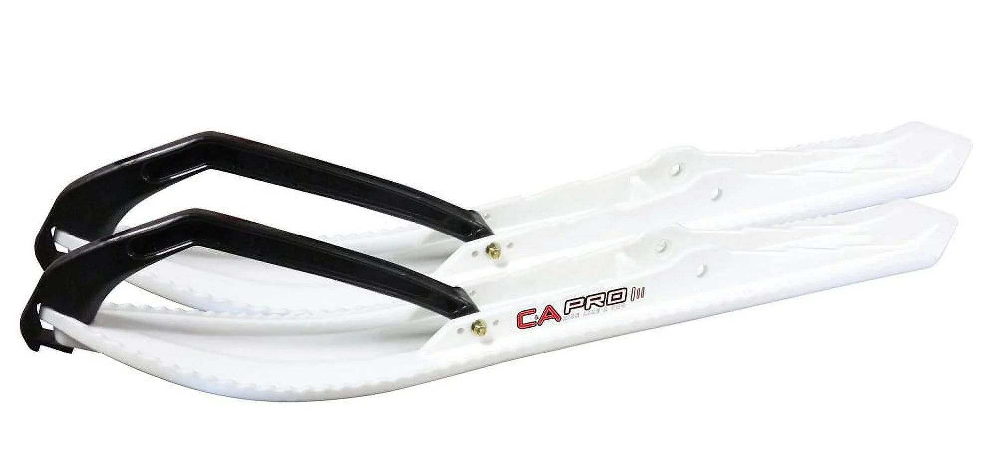 White Snowmobile Skis with 4.5" Shaper Bars Complete Kit T1706