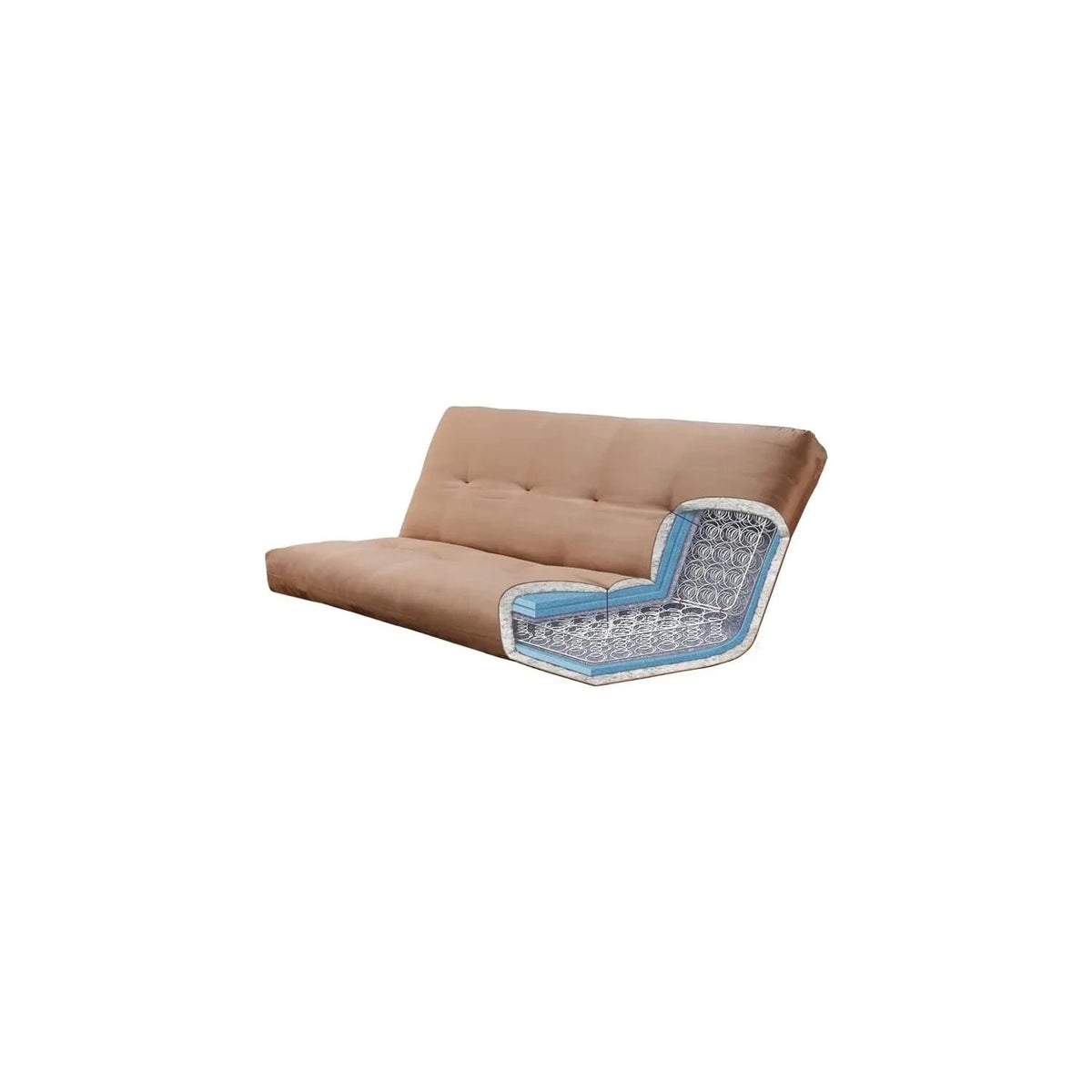 Storage Futon in Weathered Gray with Mattress A41447