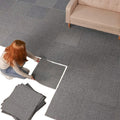 20x20 inch Light Grey 20 Pack Carpet Floor Tile I354627