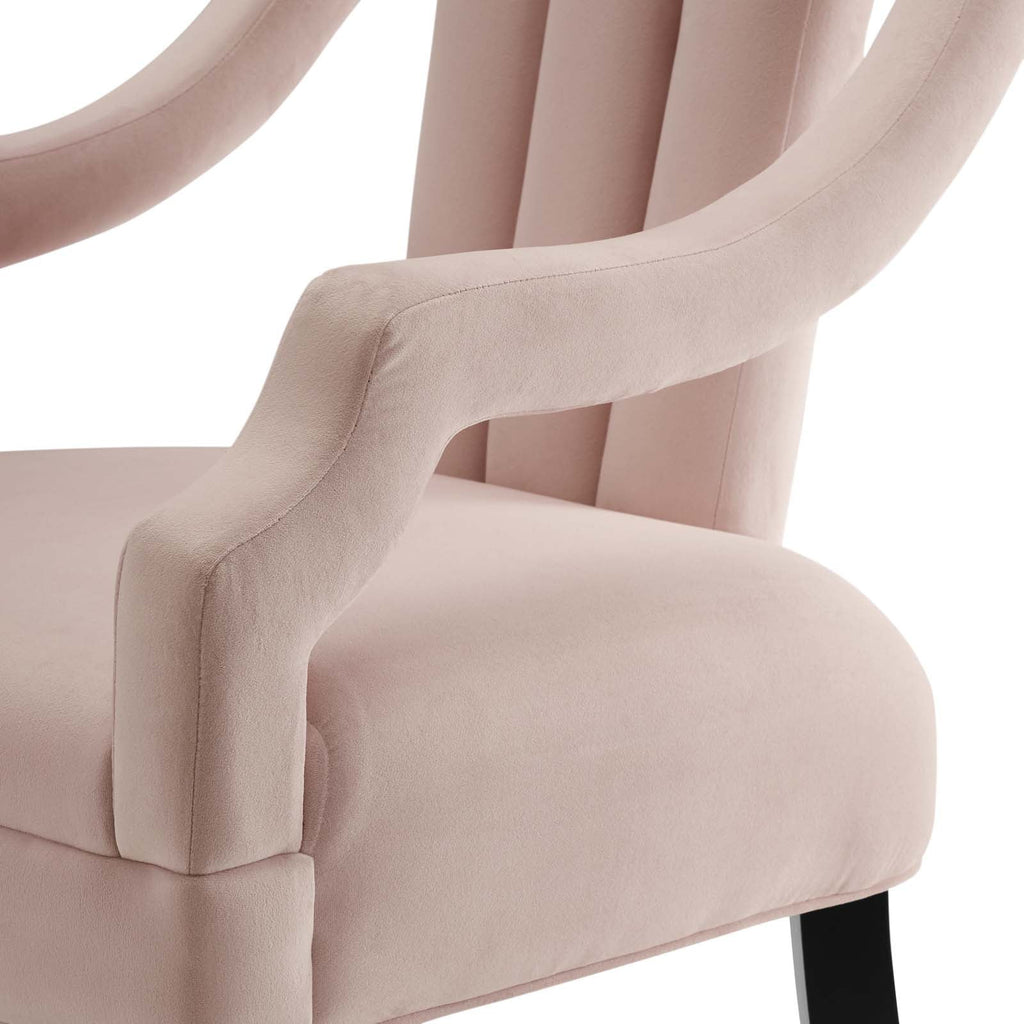 Pink Velvet Accent Side Chair G9011