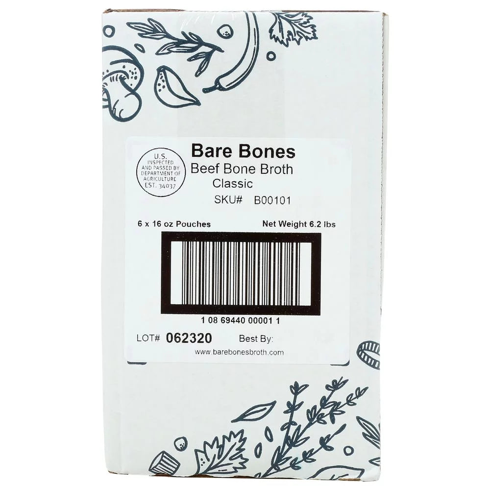 Grass Fed Beef Bone Broth, 16 Ounce, 6 per Case N1815