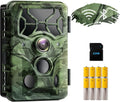 32MP 4K Night Vision Trail Camera with 32G Card & 8AA Batteries O764644