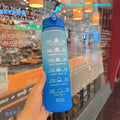 32oz Motivational Water Bottle with Straw & Time Marker C3759