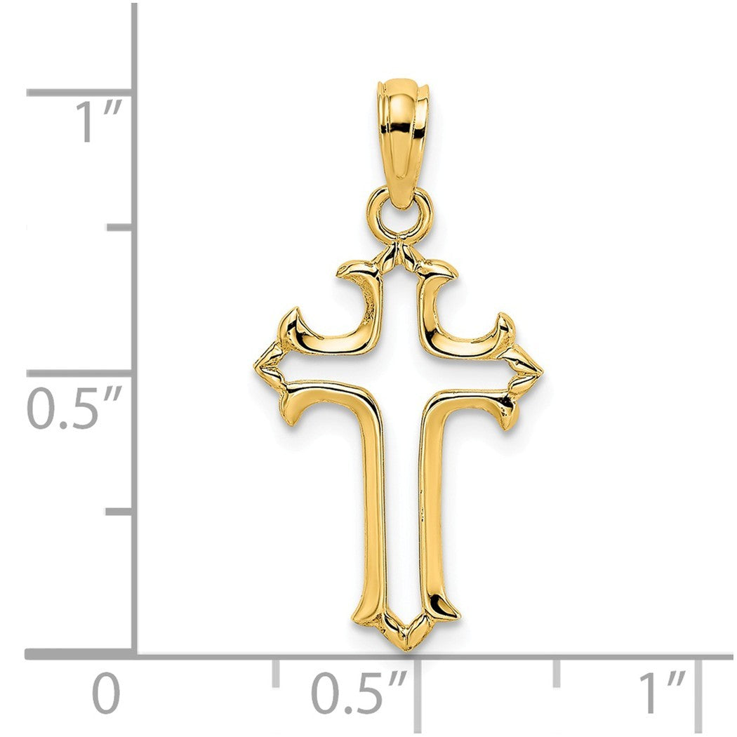 Gold Cross Charm Pendant Necklace M161