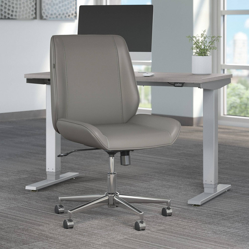 Light Gray Leather Office Chair C51026