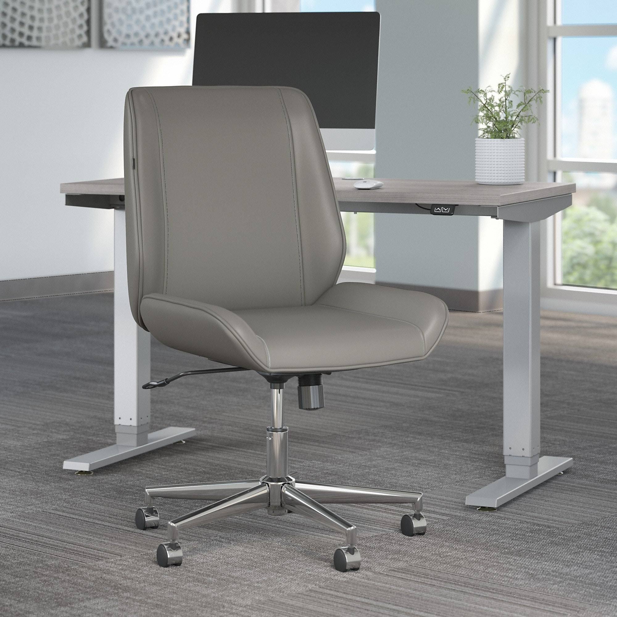 Light Gray Leather Office Chair C51026