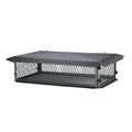 13x19 Multi-Flue Chimney Cap, Black Galv, 10x22 High, 3/4x22 Mesh R94585