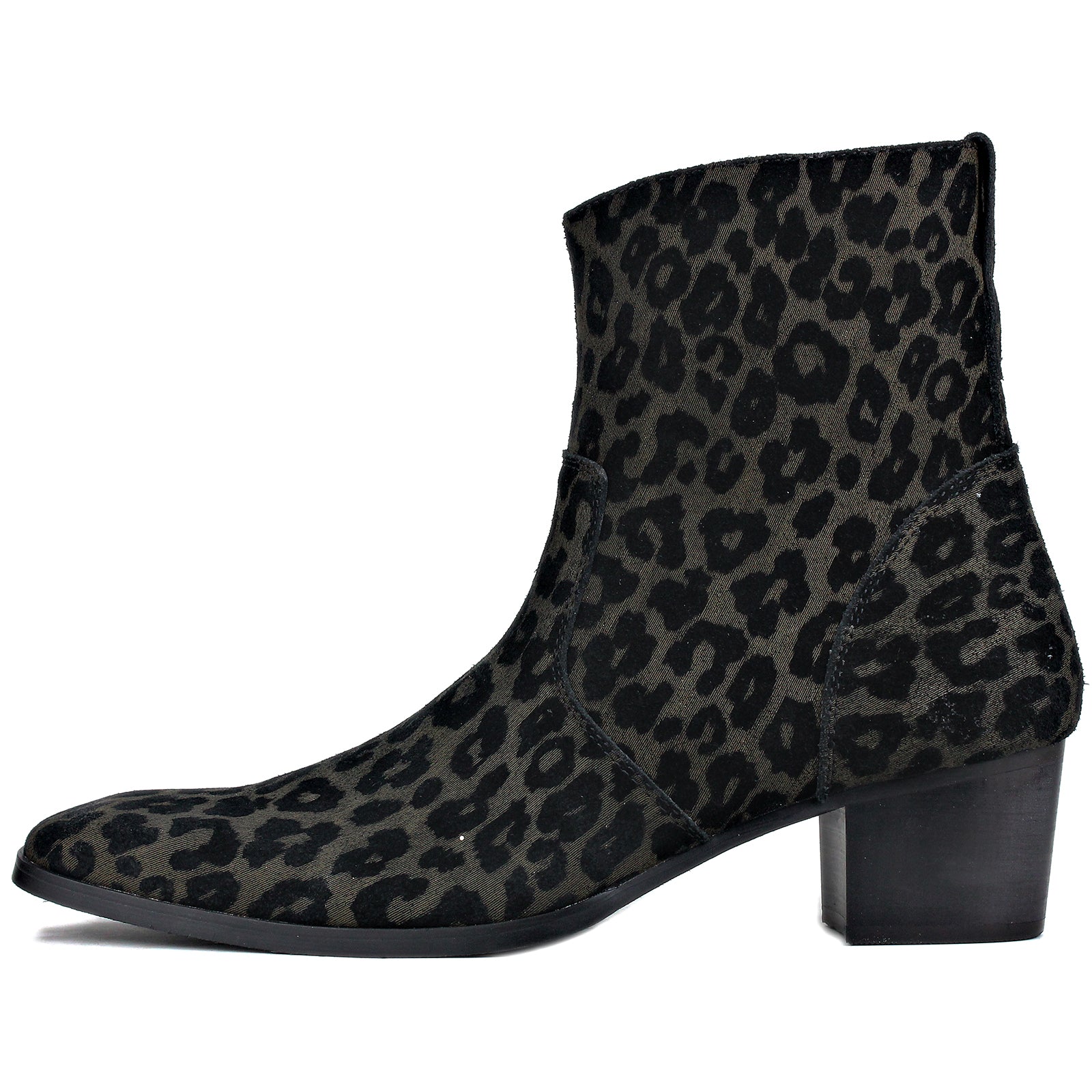 Chelsea Pony Hair Leopard Boots for Men D9317