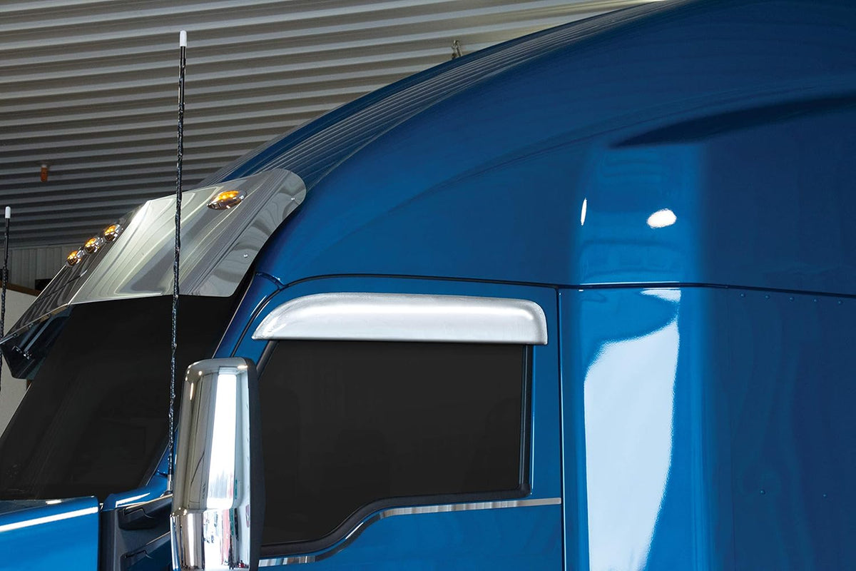 Chrome Side Window Deflectors for Freightliner Cascadia K12311