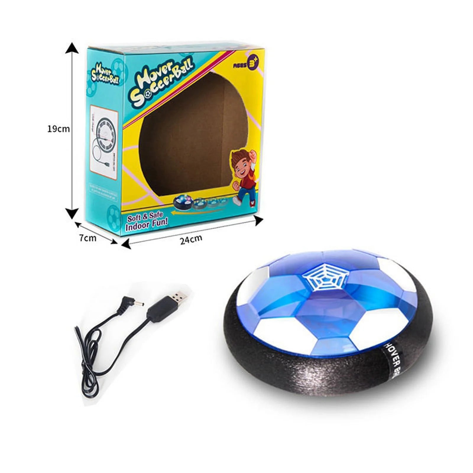 LED Hover Soccer Ball USB Charging Electric Air Cushion Indoor Toy L908900