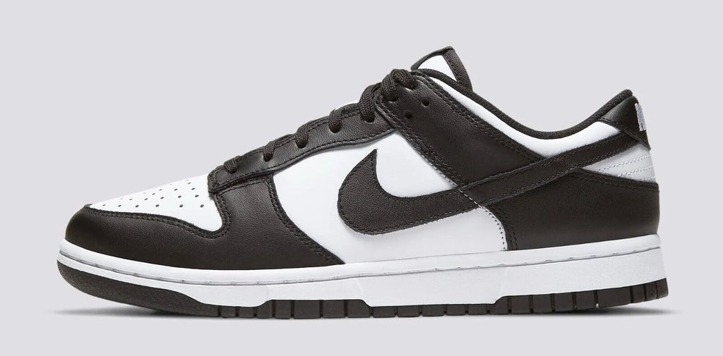 Black & White Leather Running Shoes C291441