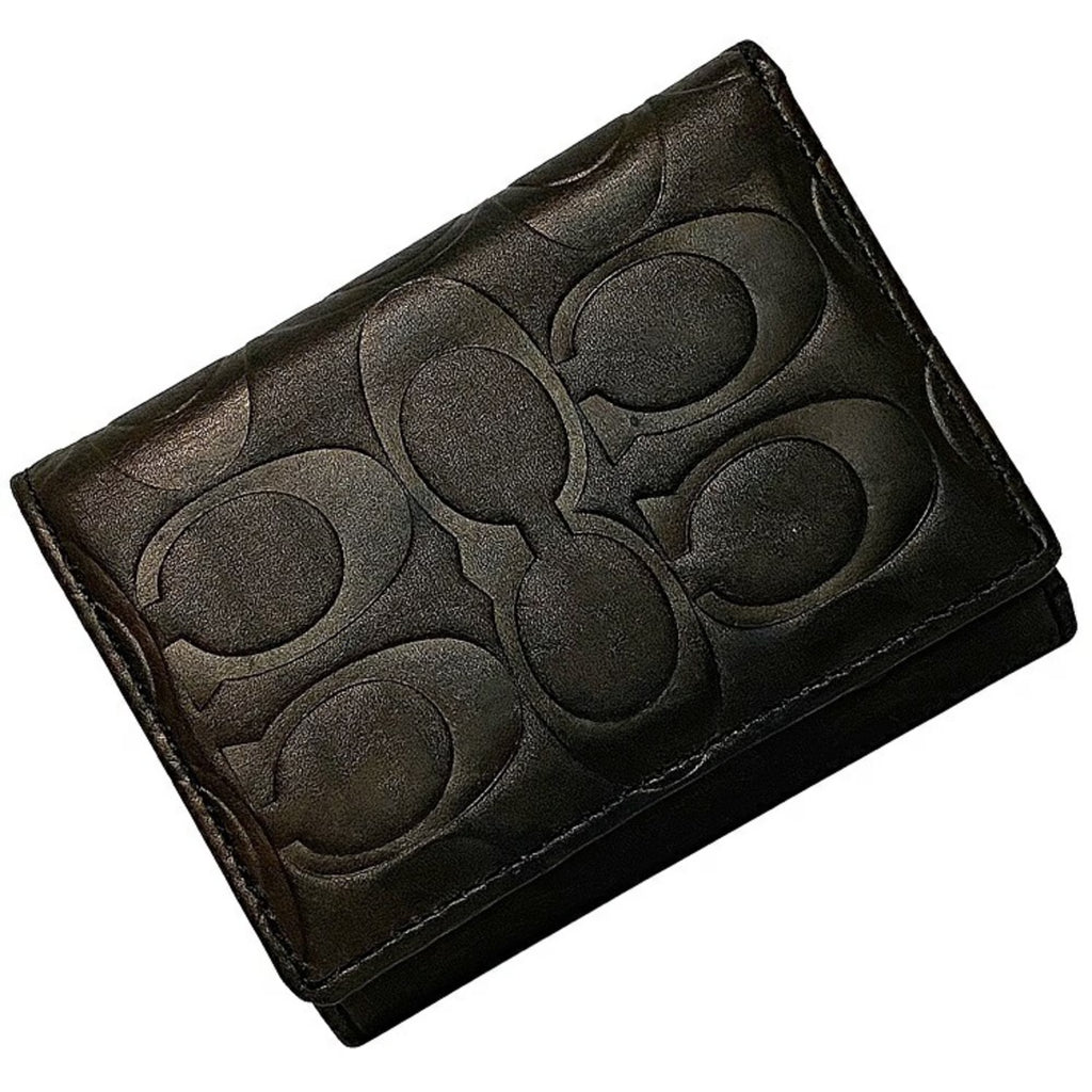 Dark Brown Leather Tri-Fold Wallet O29097