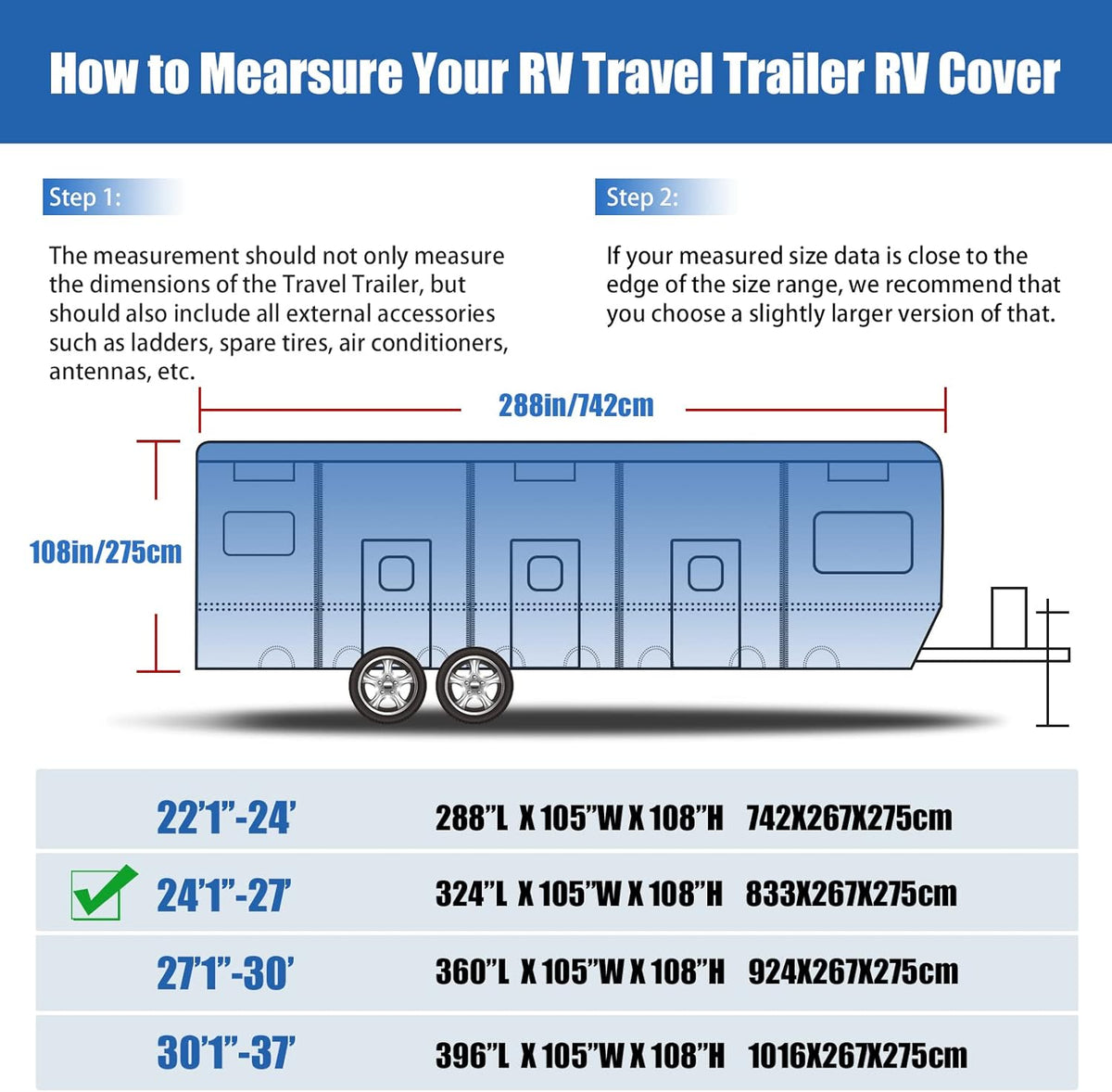 6 Layers Windproof Anti-Scratch UV Resistant RV Cover B139