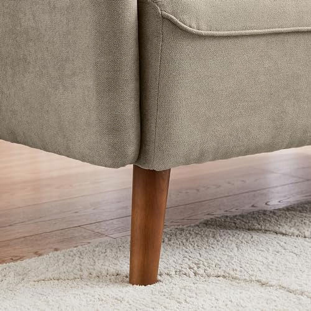 50.6" Small Loveseat Sofa with Back Cushions and Wood Legs C284219