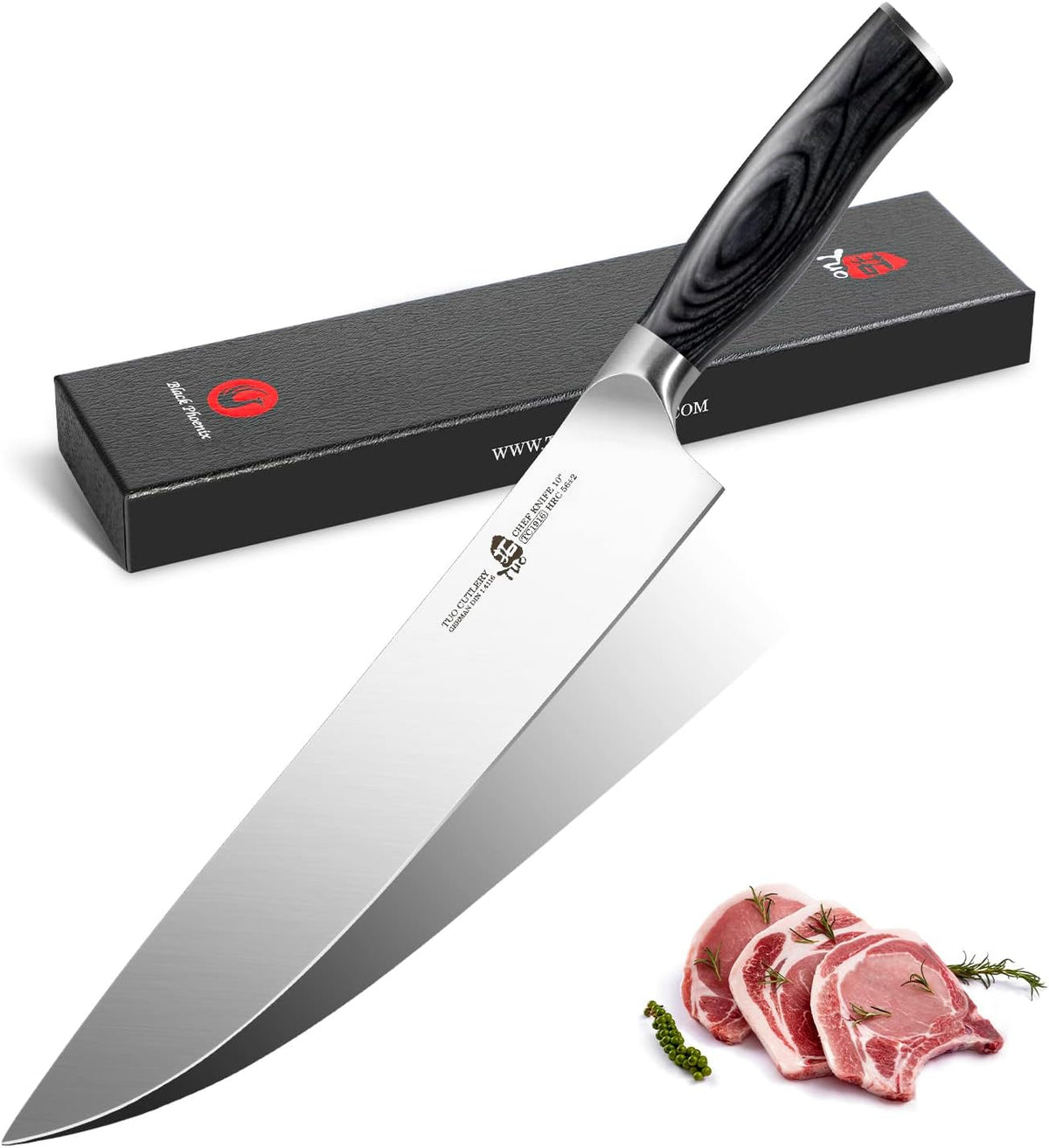 10 inch German Stainless High Carbon Steel Chef Knife P180609
