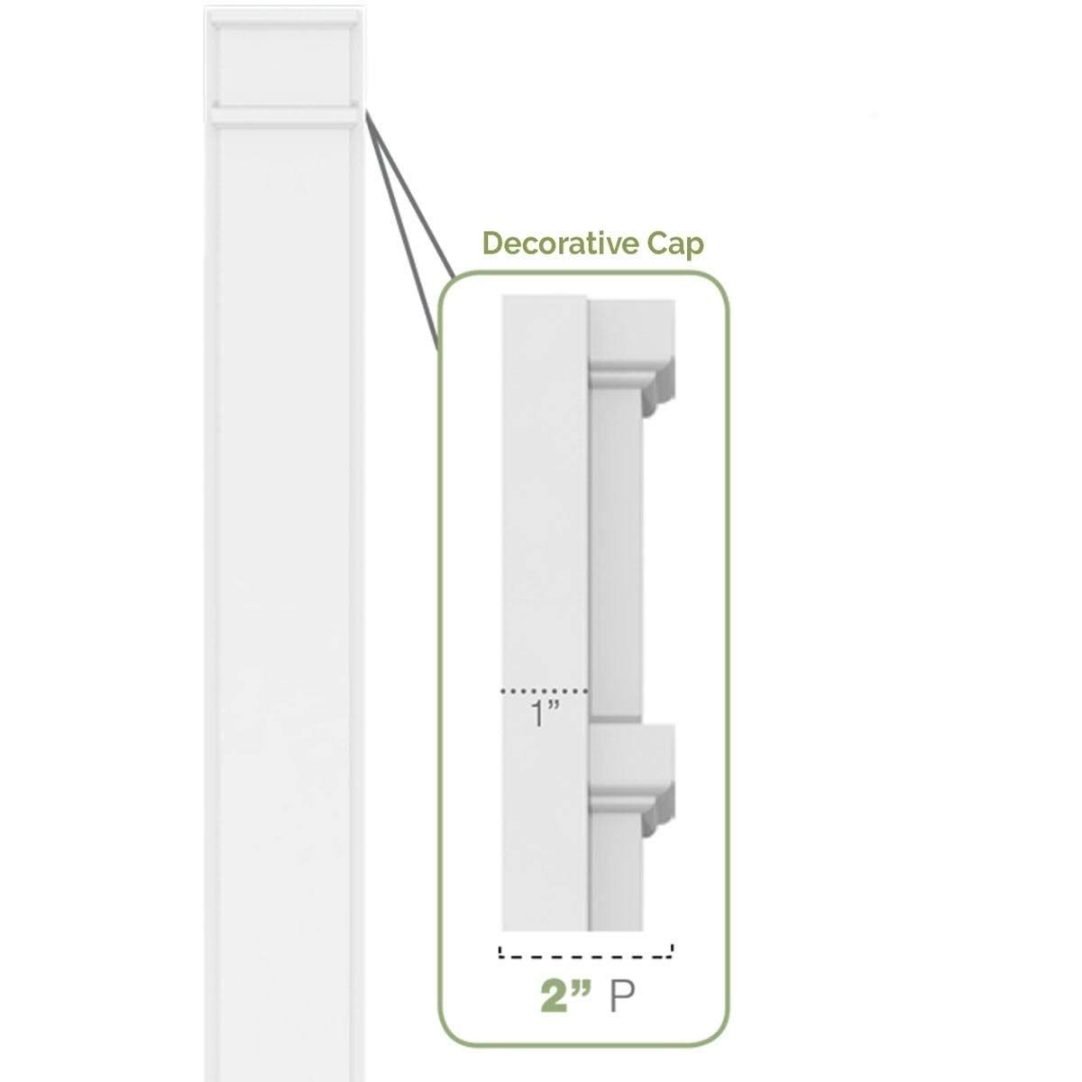 Flat Panel PVC Pilaster with Capital and Base (Pair) G285833