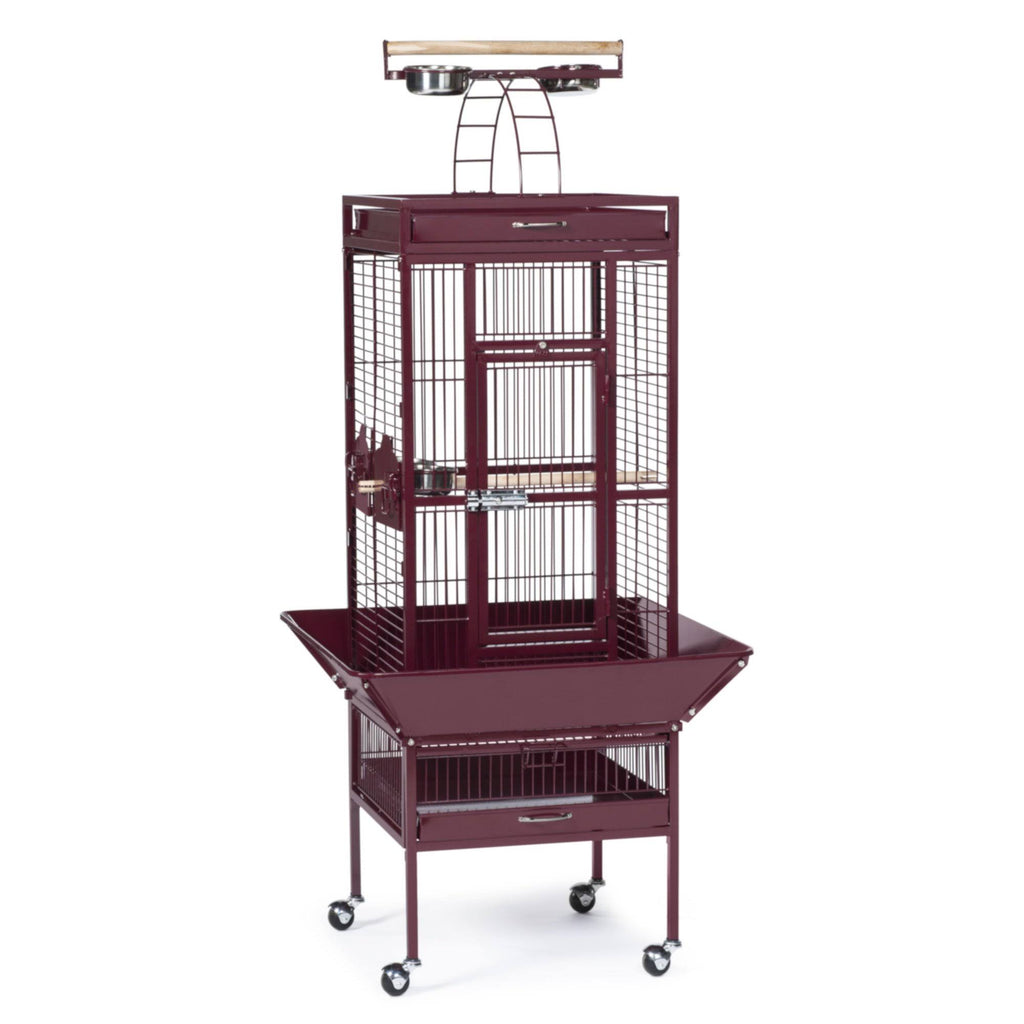18x22 x 18x22 x 57x22 Garnet Red Wrought Iron Cage W2006