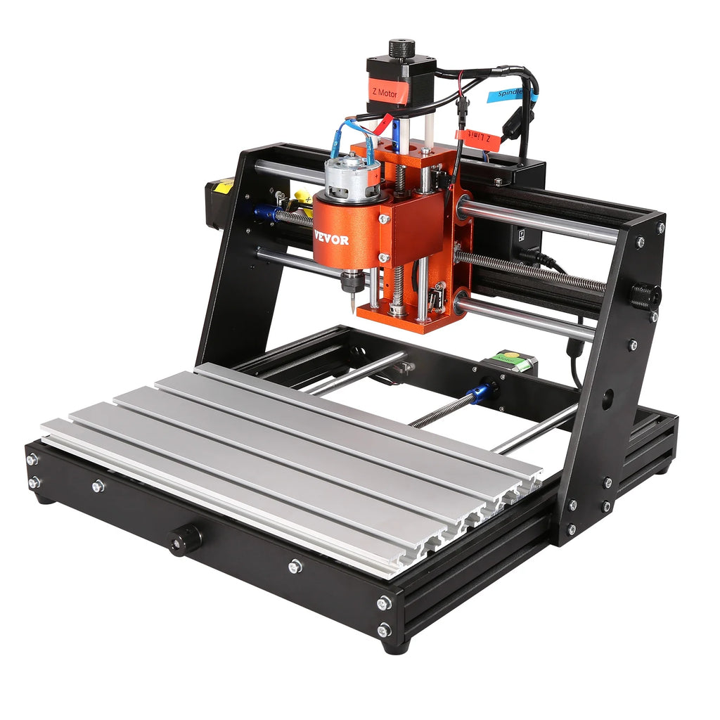 CNC Router Machine, 60W, 3 Axis, 11.8 x 7.87 x 2.36 in Working Area P488010