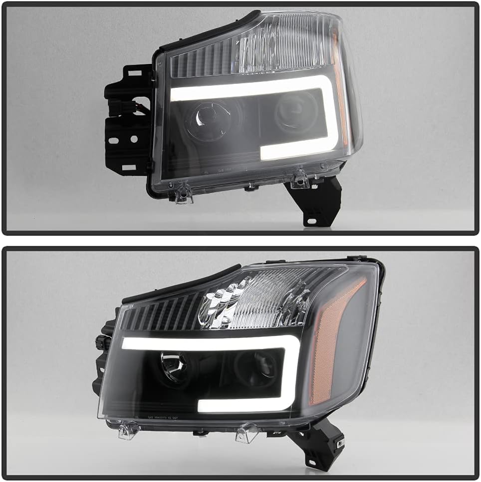 Black Housing LED Projector Headlights Pair E545245