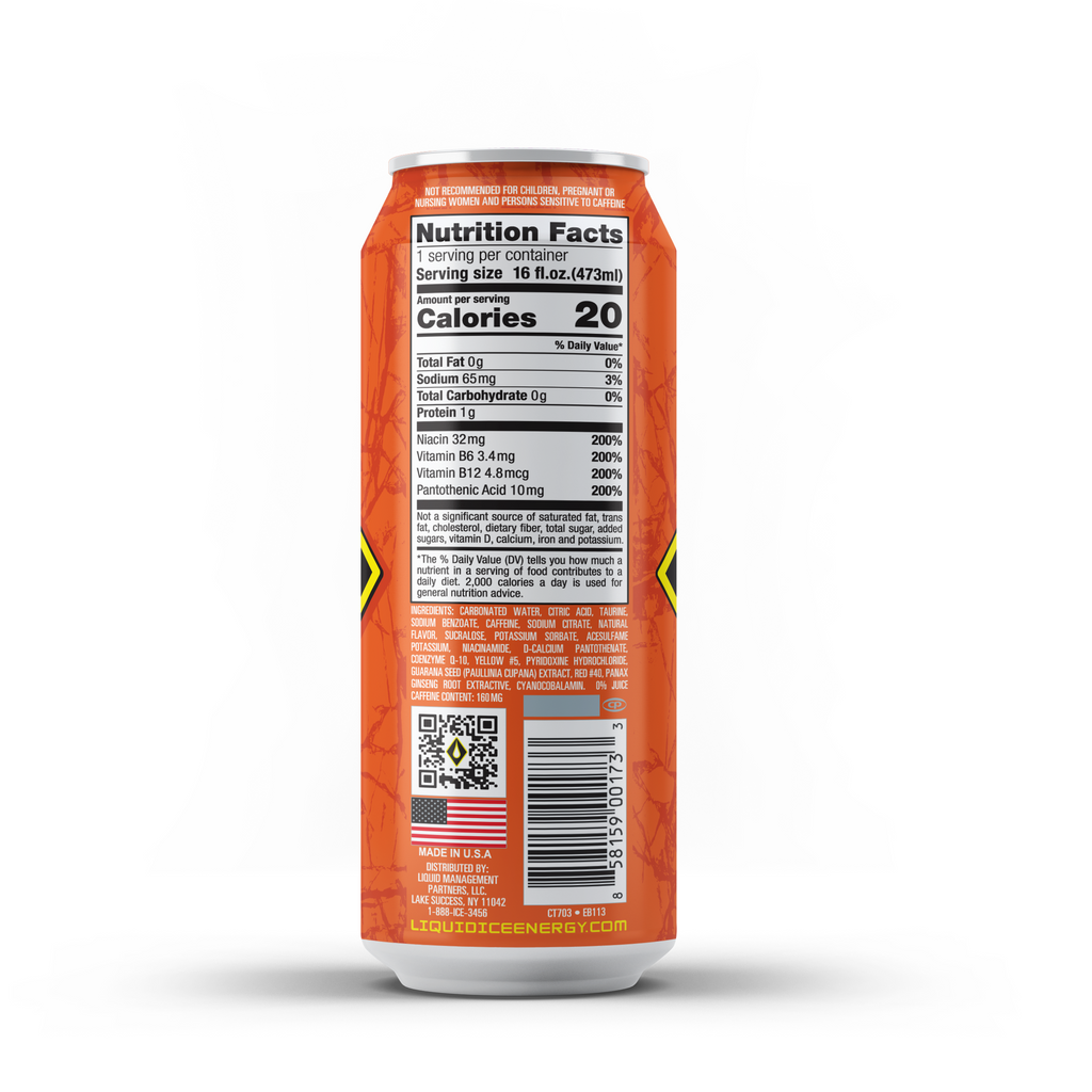Citrus Pop Energy Drink, 16 Oz Cans (12 Pack) Y4442