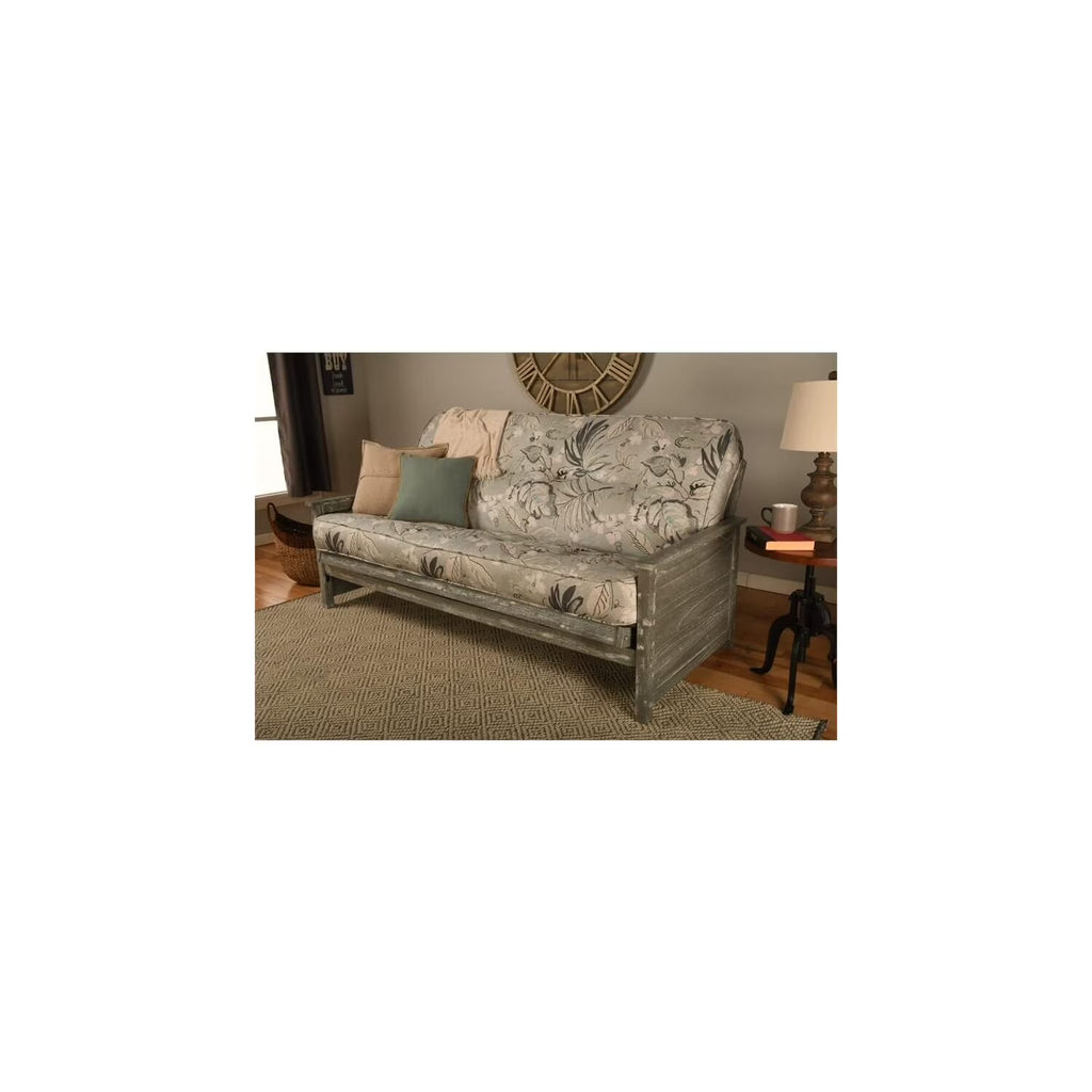 Storage Futon in Weathered Gray with Mattress A41447