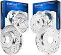 282mm 4pc Front Rear Drilled & Slotted Brake Rotors A340