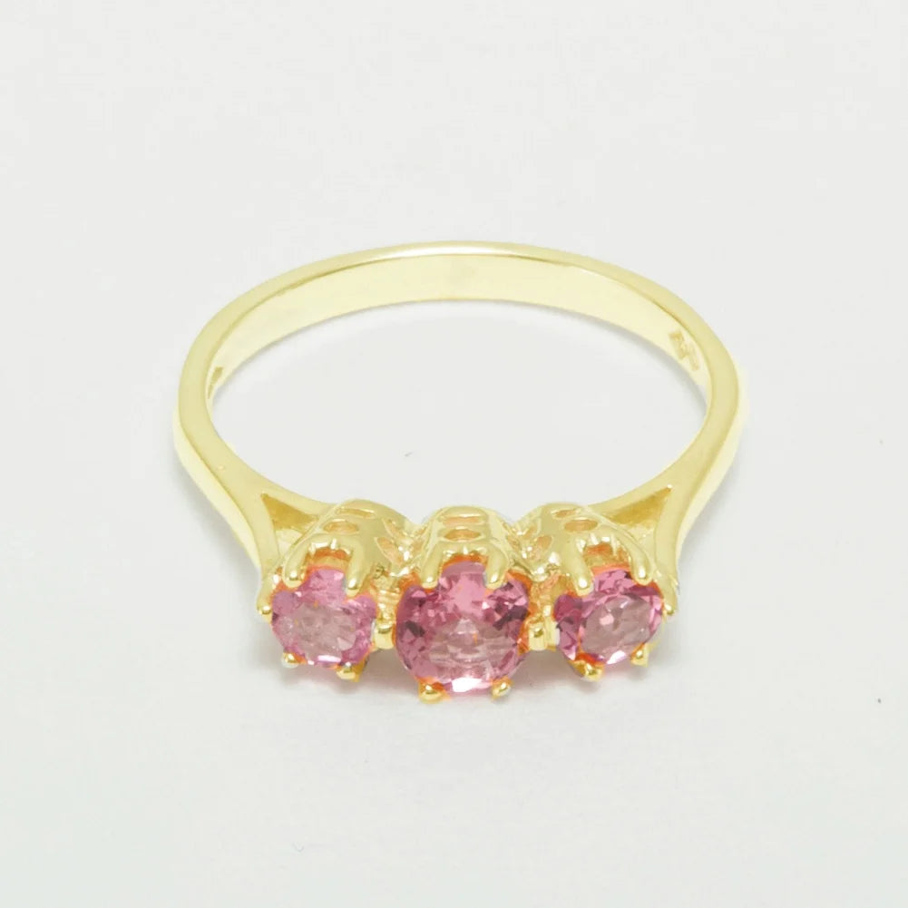 14k Yellow Gold Pink Tourmaline Engagement Ring M2463