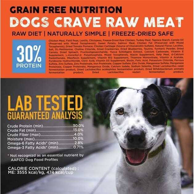 Raw Mix Kibble Chicken Liver Inclusions Freeze Dried Dog Food D3635