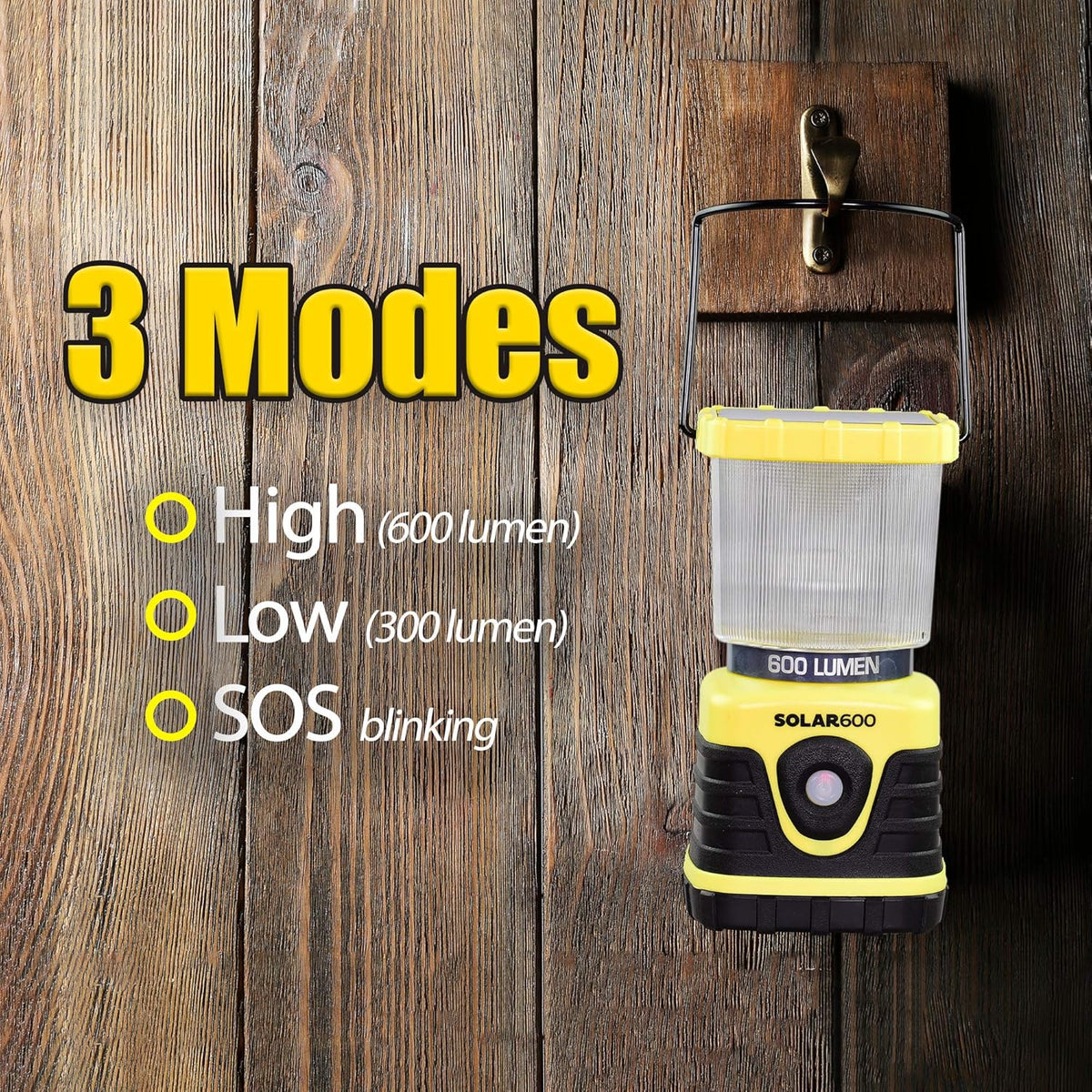 Solar Camping Lantern 600 Lumen USB Power Bank Pack of 2 H3960