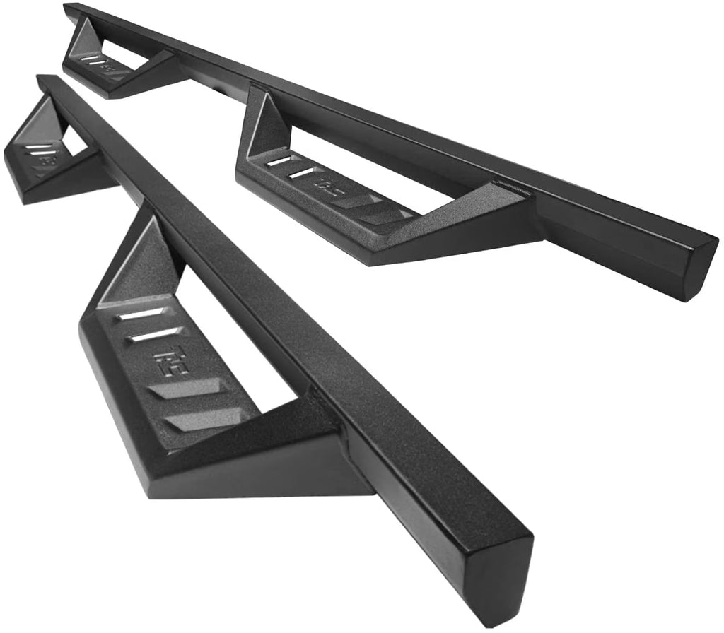 Black Fine Texture Truck Running Boards 2pcs M443