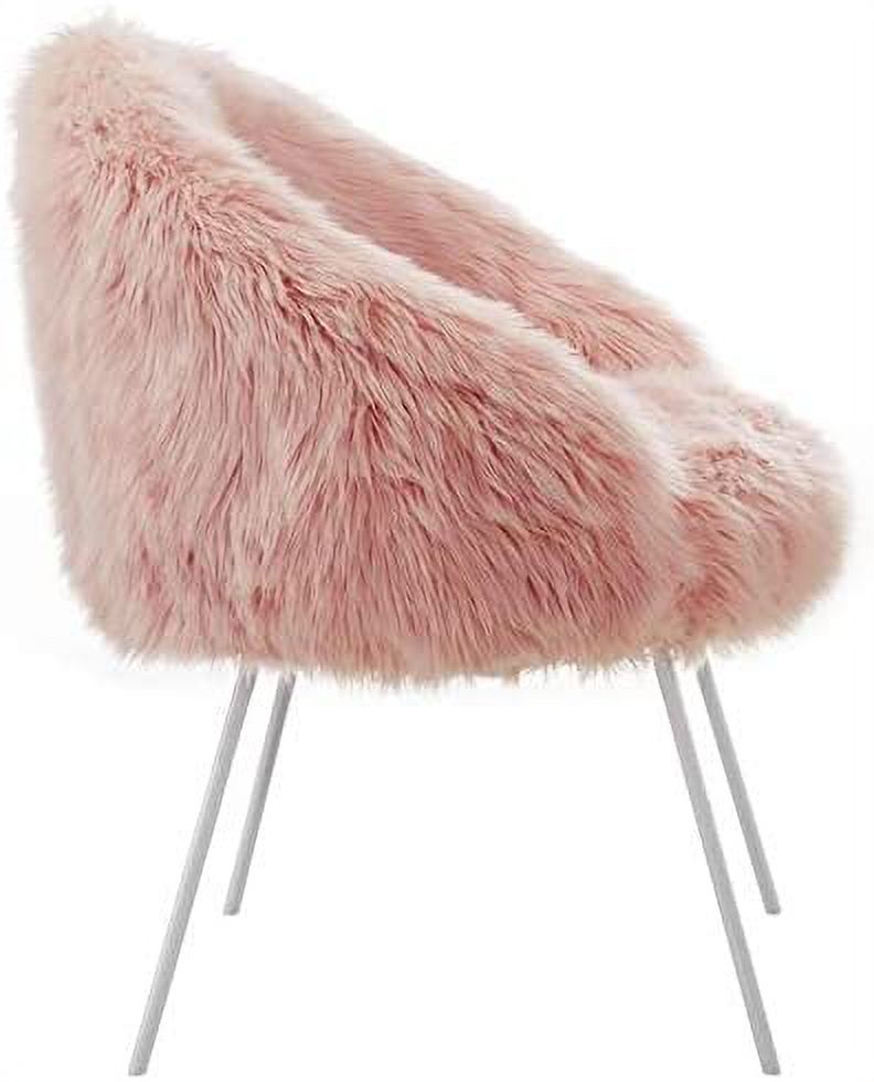Rose Faux Fur Accent Chair L219