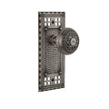 Antique Pewter Single Dummy Door Knob with Long Plate F292777