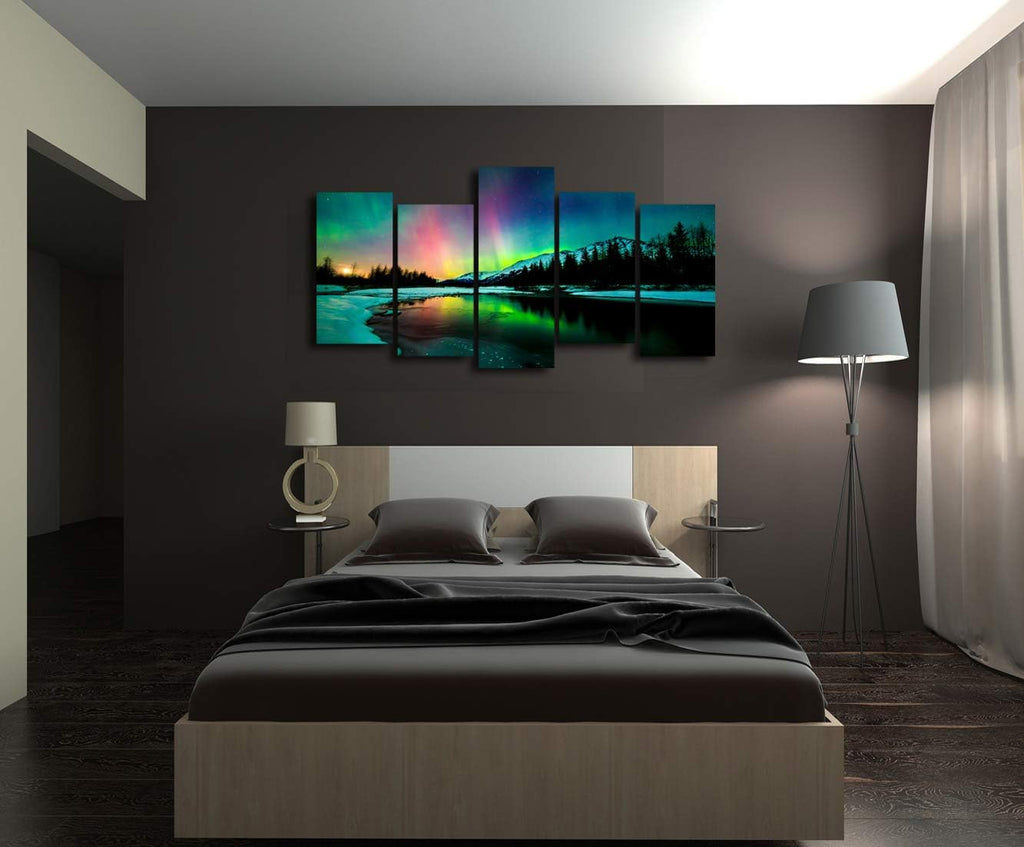 5 Pieces Stretched and Framed Canvas Wall Art Painting B1695