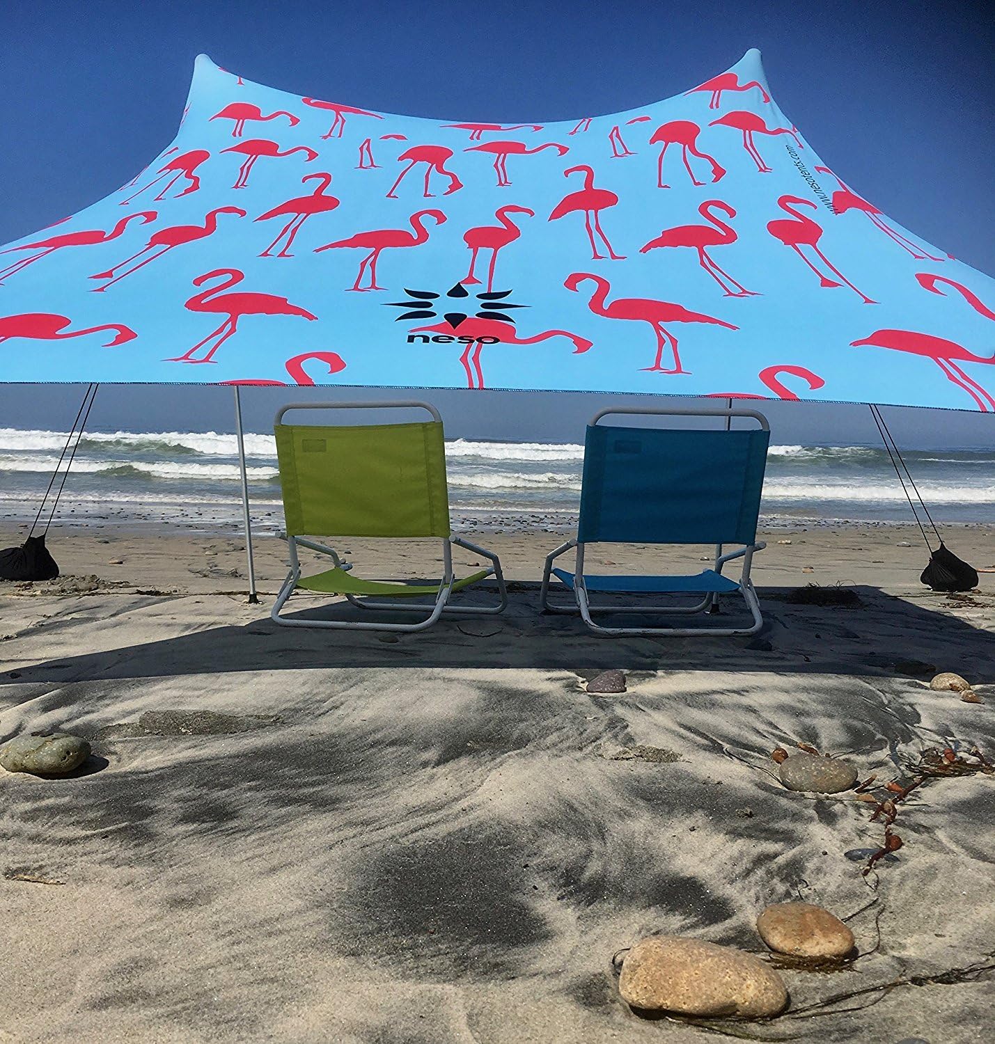 Beach Tent Canopy Sunshade with Sand Anchor Y47970