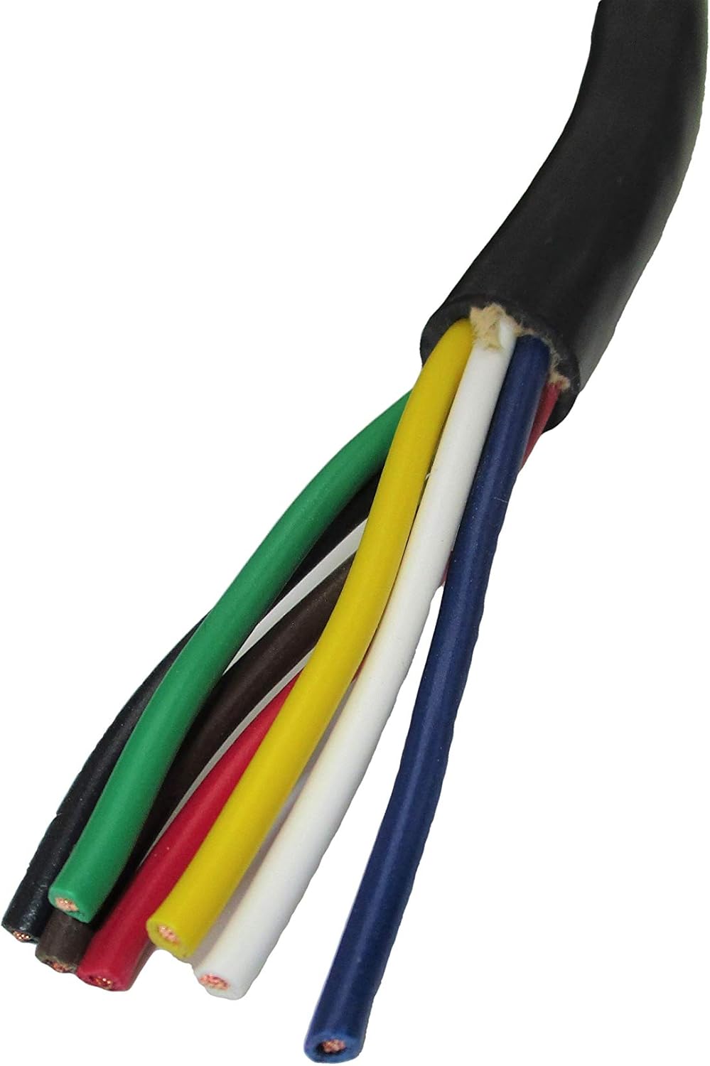 7 Way Trailer Plug Extension Cord Connector Assembly Heavy Duty (8' FT) Pack of 2 N350586