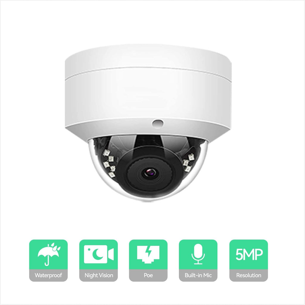 16-Channel 4K POE IP Security Camera System with 5MP POE IP Dome Camera I815